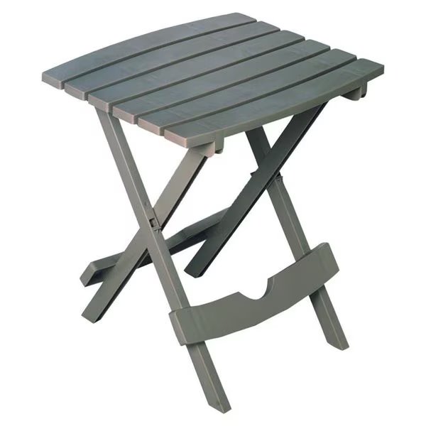 Quik-Fold Gray Rectangular Resin Folding Side Table, Adams, Mfr#: 8510-13-3934