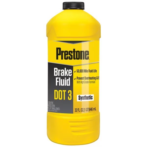 DOT 3 Brake Fluid 32 oz, Prestone, Mfr#: AS401Y