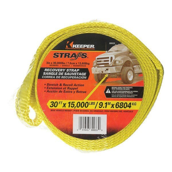 RECVRY STRAP30'X15000LBS, Keeper, Mfr#: 89933
