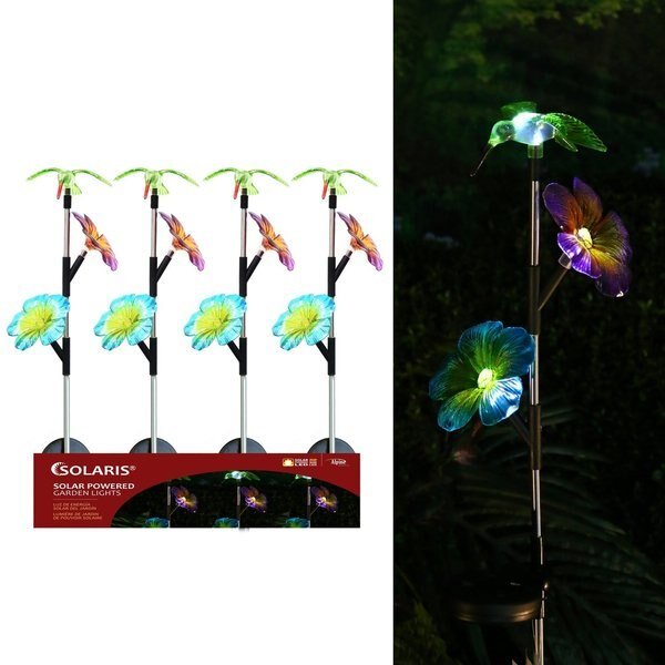 Solaris Multi-color Plastic 31 in. H Hummingbird Solar Garden Stake, Alpine, Mfr#: SOT531BB