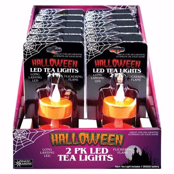 Magic Seasons Orange No Scent Flameless LED Tea Lights 1.5 in. H, Shawshank Ledz, Mfr#: 702199-12