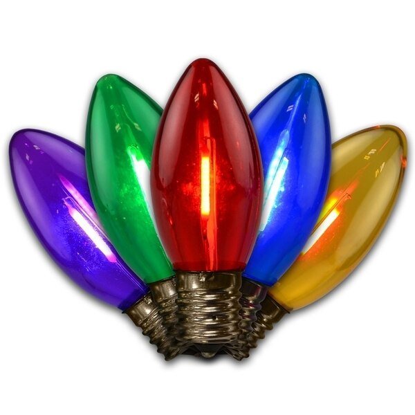 LED SM TRAN C9 MLT25PK, Holiday Bright Lights, Mfr#: BU25FLDSC9-TMUA