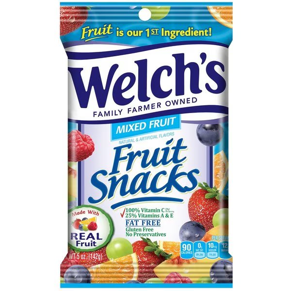 Welch's Mixed Fruit Snack 5 oz Bagged, Welshs, Mfr#: 653513