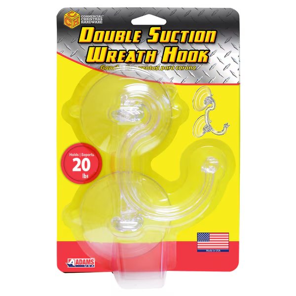 Wreath Hook Dbl Suction, Adams Mfg, Mfr#: 5750-86-5034
