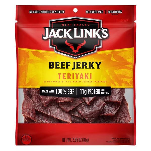 Jack Link's Teriyaki Beef Jerky 2.85 oz Bagged, Jack Links, Mfr#: 10000008447