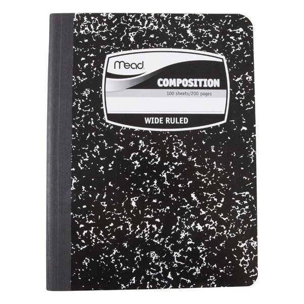 7-1/2 in. W X 9-3/4 in. L Wide Ruled Stitched Composition Book, Mead, Mfr#: 09910