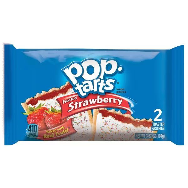 Pop-Tarts Strawberry Toaster Pastries 3.67 oz Pouch, Pop Tarts, Mfr#: 31732