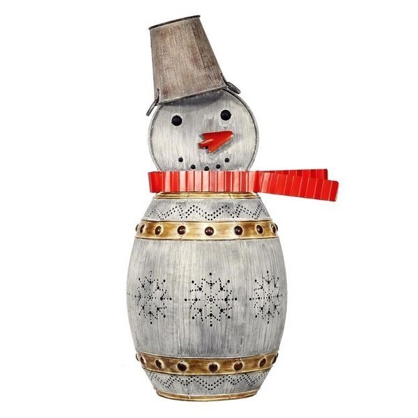 Snowman Yard Sculpture Decor Metal 1 pc, Alpine, Mfr#: ORS730