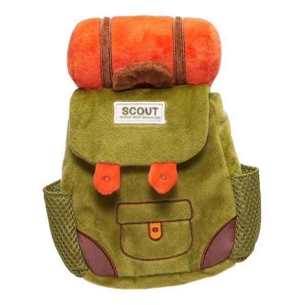 Multicolored Plush Rucksack Dog Toy, Bark, Mfr#: 207723