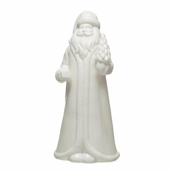 TBLE DR SANTA WHITE 9.88in., Creative Co-Op, Mfr#: XM7926