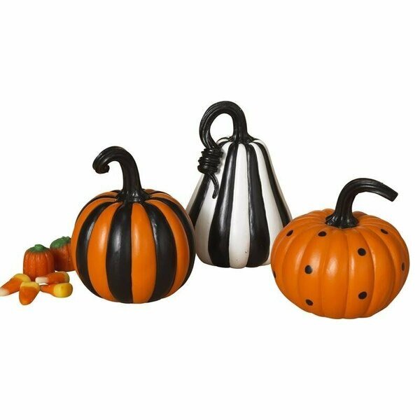 ASST RESIN PUMPKINS 4.3in., Gerson, Mfr#: 2533230