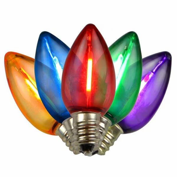 LED C7 MULTI RPLSMT 25CT, Holiday Bright Lights, Mfr#: BU25FLDSC7-TMUA