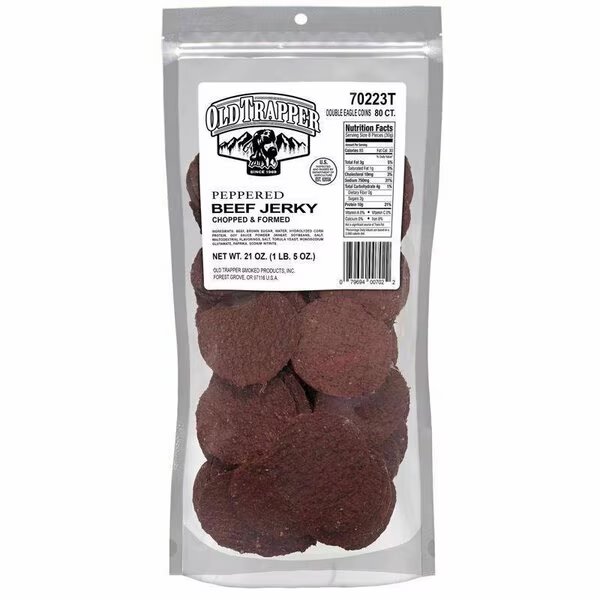 BEEF JERKY PEPPERD 21OZ, Old Trapper, Mfr#: 70208T