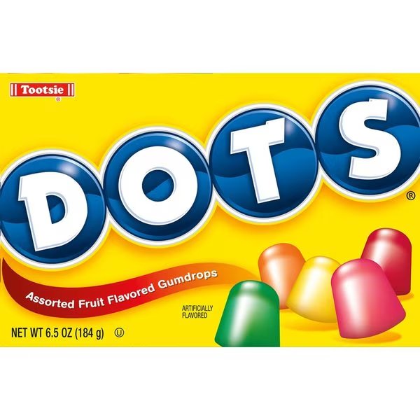 Dots Assorted Fruit Gumdrops 6.5 oz, Tootsie Roll, Mfr#: 87000