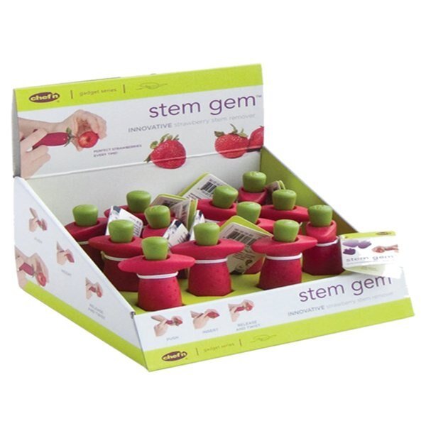Chef'n Stem Gem Red/Green Stainless Steel Strawberry Stem Remover, Chef N, Mfr#: 102-145-005