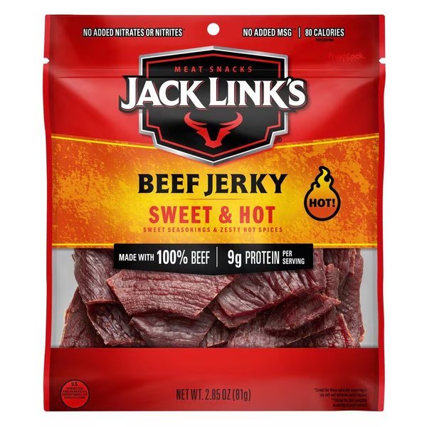 Jack Link's Sweet & Hot Beef Jerky 2.85 oz Pegged, Jack Links, Mfr#: 10000007616
