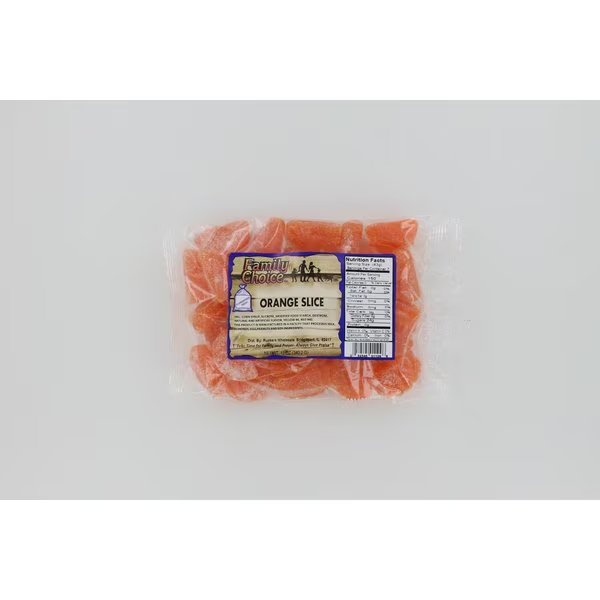 Family Choice Orange Slices Gummi Candy 11 oz, Ruckers, Mfr#: 1109