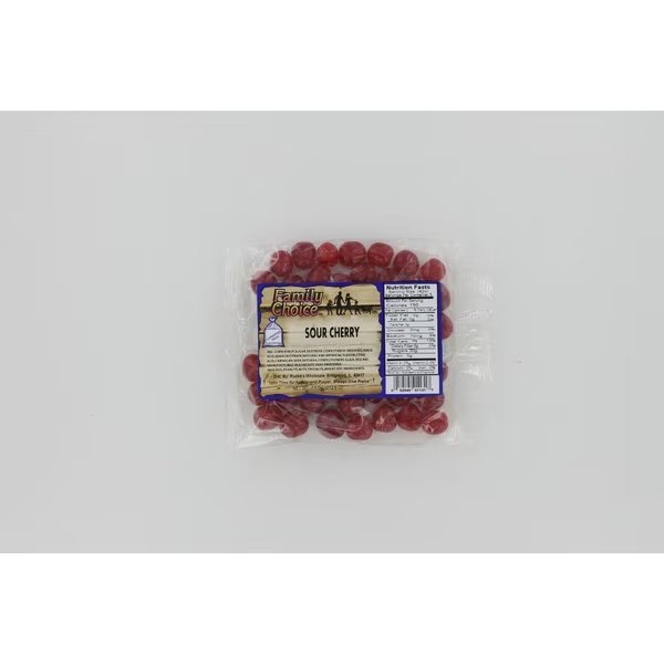 Family Choice Sour Cherry Chewy Candy 7.5 oz, Ruckers, Mfr#: 1131
