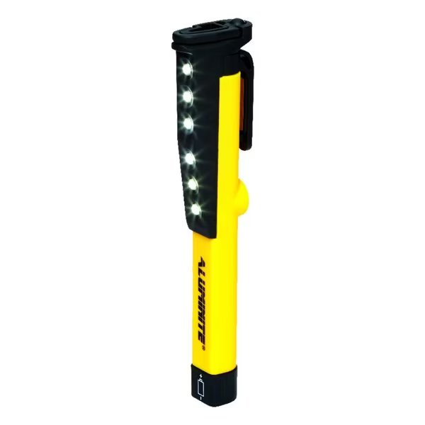 Dark Bewarei 100 lm Black/Yellow LED Work Light AAA Battery, Aluminite, Mfr#: 10050