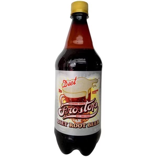 Diet Root Beer Soda 32 oz, Frostop, Mfr#: 701394