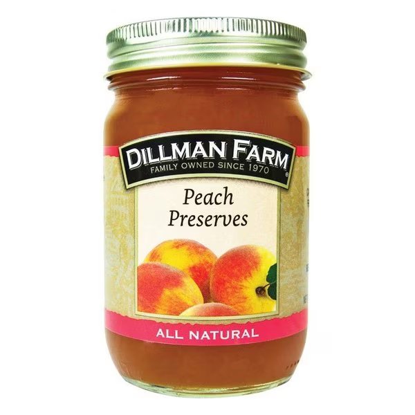 All Natural Peach Preserves 16 oz Jar, Dillman Farm, Mfr#: 20561