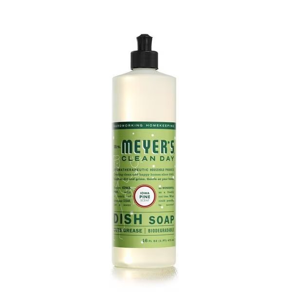 Clean Day Iowa Pine Scent Liquid Dish Soap 16 oz, Mrs. Meyers Clean Day, Mfr#: 17420