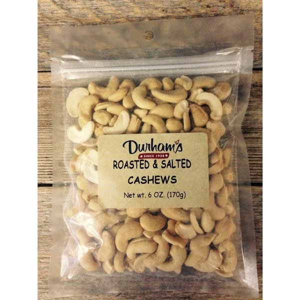 Roasted & Salted Cashews 6 oz Bagged, Durhams, Mfr#: 7304240005