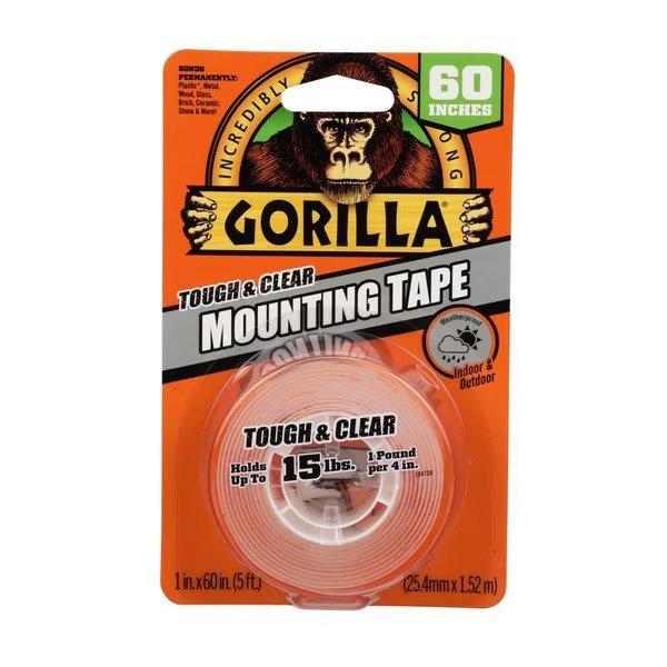 Double Sided 1 in. W X 60 in. L Mounting Tape Clear, Gorilla Glue, Mfr#: 6065003