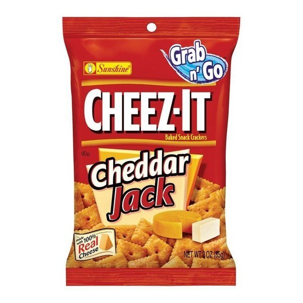 Grab n' Go Cheddar Jack Crackers 3 oz Pegged, Cheez-It, Mfr#: 2410020360