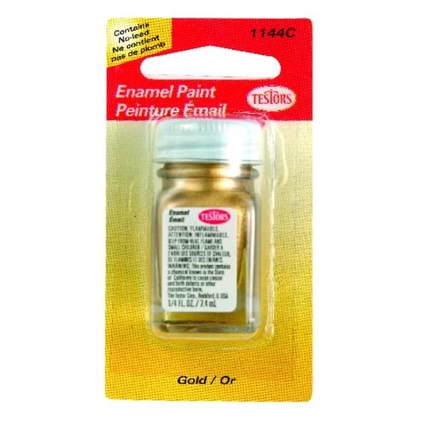 Metallic Gold Hobby Paint 0.25 oz, Testors, Mfr#: 1144C-2