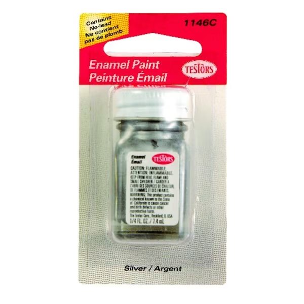 Metallic Silver Hobby Paint 0.25 oz, Testors, Mfr#: 1146C3