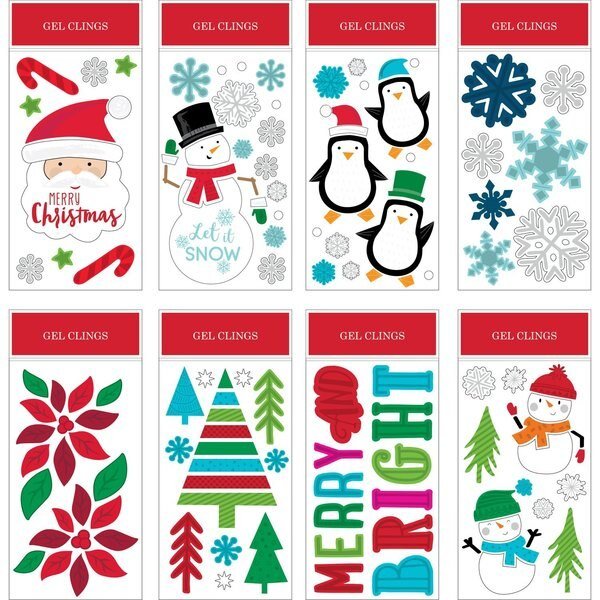 Multicolored Christmas Window Clings, Impact Innovations, Mfr#: IG140739