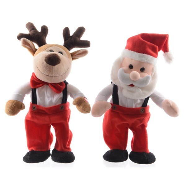 Multicolored Dancing Reindeer or Santa Indoor Christmas Decor, Decoris, Mfr#: 548684