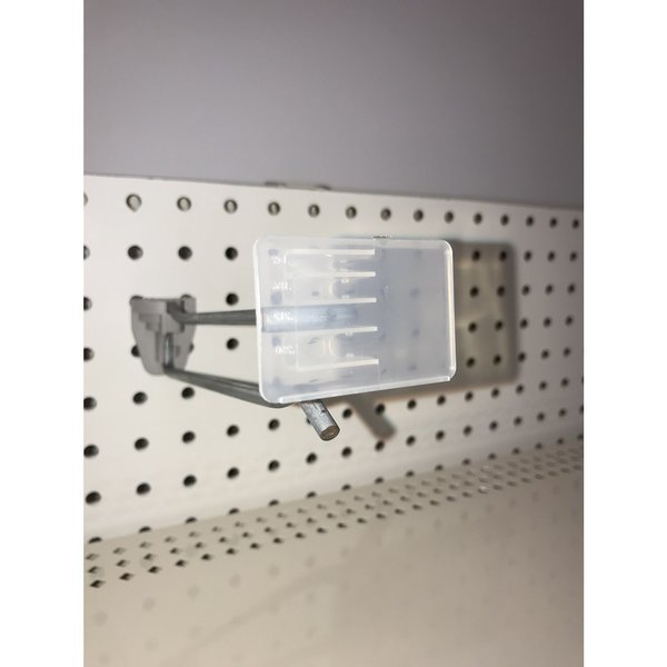 1.25 in. H X 0.06 in. W X 2 in. L Clear ADHESIVE TAGS Quad Wire Label Holder Plastic, Kinter, Mfr#: 109502-ACE