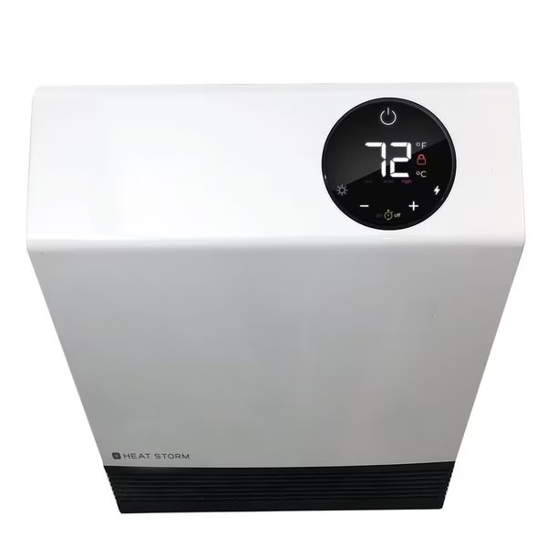 Infrared Space Heater, WIFI, Floor or Wall Mount, 1000 Watts, 120 Volt, White, Heat Storm, Mfr#: HS-1000-WX-WIFI