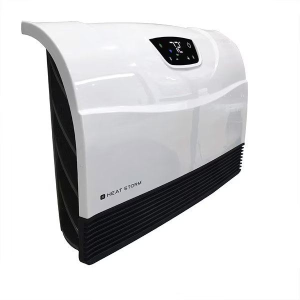 Infrared Space Heater, WIFI, Wall Mount, Digital Display, Adjustable Thermostat, 1500W, 120V, Black, Heat Storm, Mfr#: HS-1500-PHX-WIFI