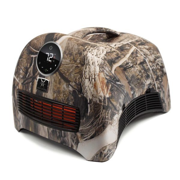 Infrared Space Heater, Floor Style, 1500W, Digital Thermostat, 120V, Portable w/Handle, Camouflage, Heat Storm, Mfr#: HS-1500-ISAC