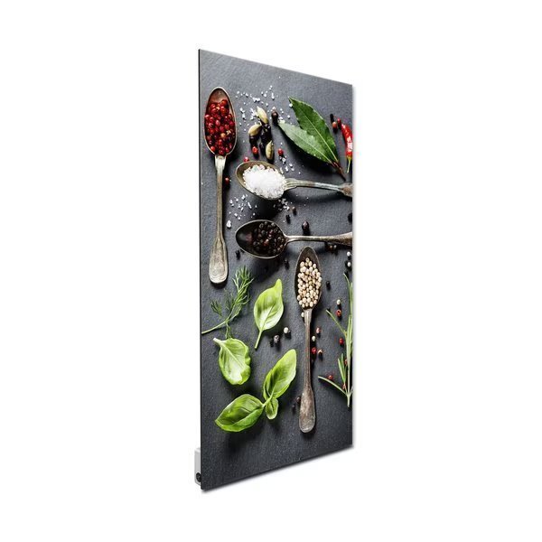 Decorative Radiant Glass Heater, 750 Watt, 24 in. X 48 in., Condiments Design, 120 V, Heat Storm, Mfr#: HS-2448-V59
