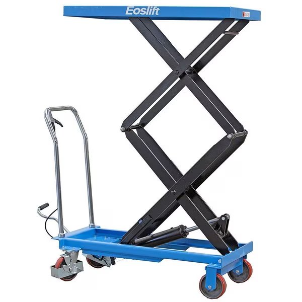 Manual Double Scissor Lift Table Cart 1764 lbs. Capacity, Table Size 20.5 in. x 39.8 in., Eoslift, Mfr#: TAD80