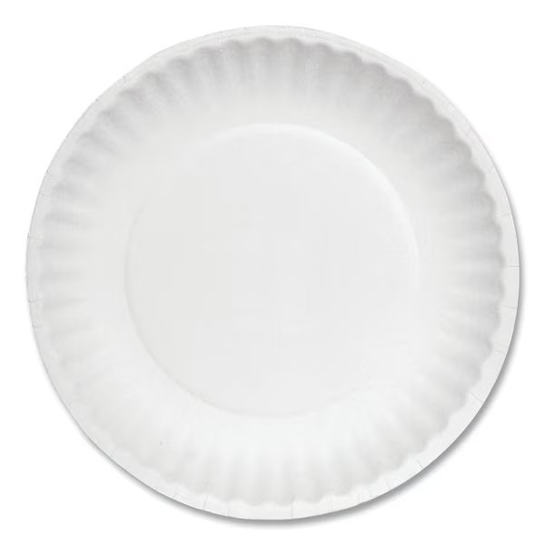 Paper Plate, 6", White, PK1000, Ajm Packaging, Mfr#: 40111