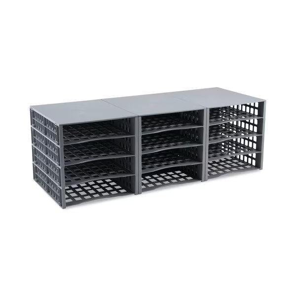 Snap Configurable Tray System, 12 Compartments, 22.75 x 9.75 x 13, Gray, Advantus, Mfr#: 39412