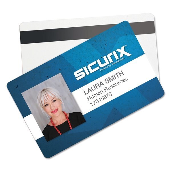 SICURIX Blank ID Card with Magnetic Strip, 2 1/8 x 3 3/8, White, PK100, Sicurix, Mfr#: BAU80340