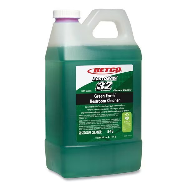 Fastdraw 32 Green Earth Restroom Cleaner, Citrus Floral, 2 L Bottle, 4PK, Betco, Mfr#: 5484700