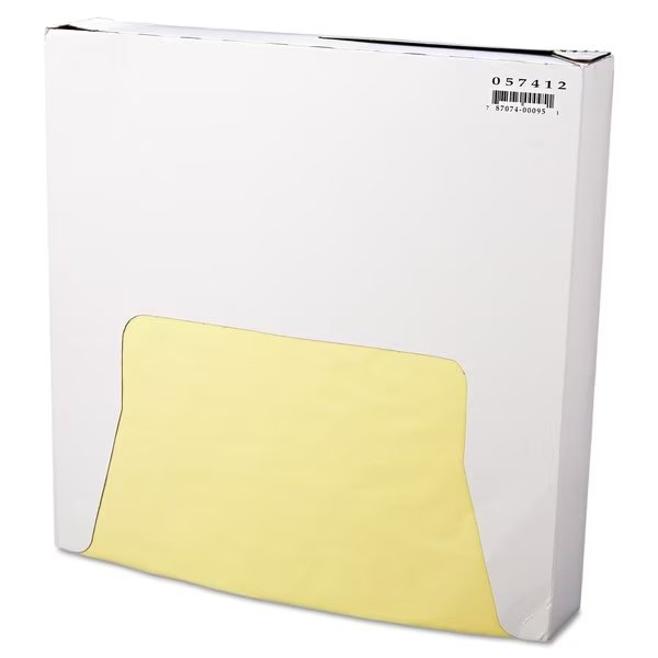 Grease-Resistant Wrap/Liner, 12 x 12, Yellow, PK5000, Bagcraft, Mfr#: P057412