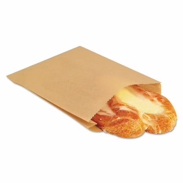 EcoCraft Grease-Resistant Sandwich Bags, 6.5" x 8", Natural, PK2000, Bagcraft, Mfr#: BGC 300100