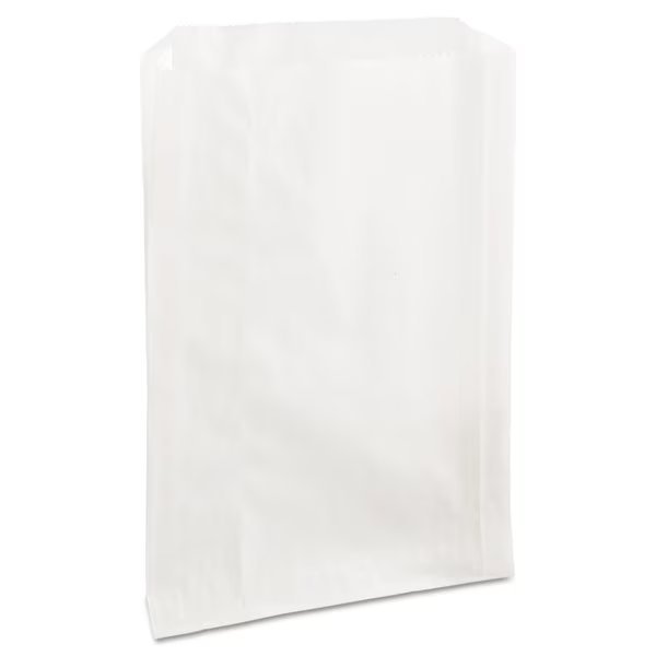 Grease-Resistant Single-Serve Bags, 6.5" x 8", White, PK2000, Bagcraft, Mfr#: 300422