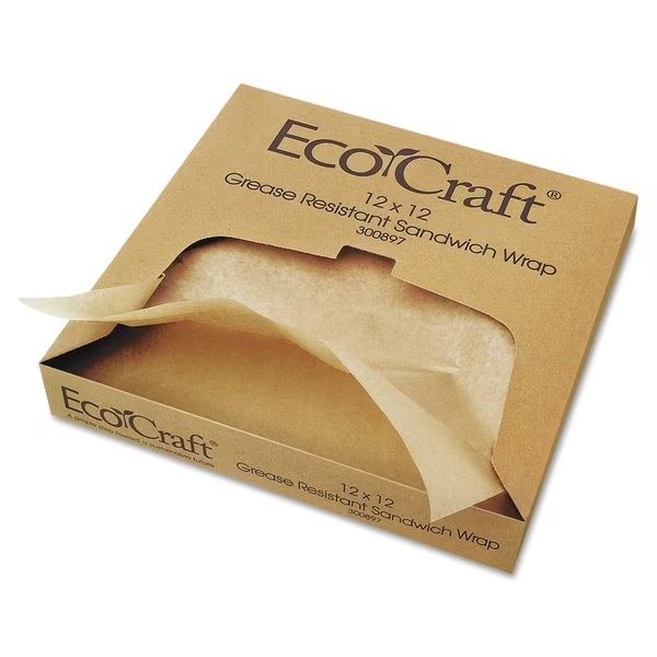 EcoCraft Grease-Resistant Paper Wrap/Liner, 12 x 12, PK5000, Bagcraft, Mfr#: BGC 300897