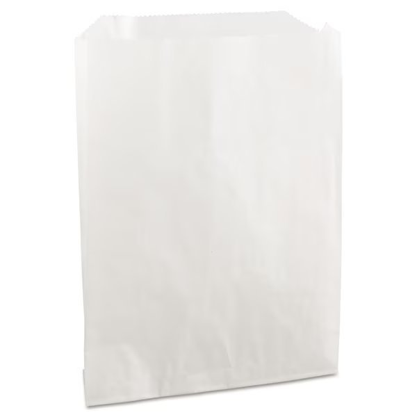 Grease-Resistant Single-Serve Bags, 6" x 7.25", White, PK2000, Bagcraft, Mfr#: 450019