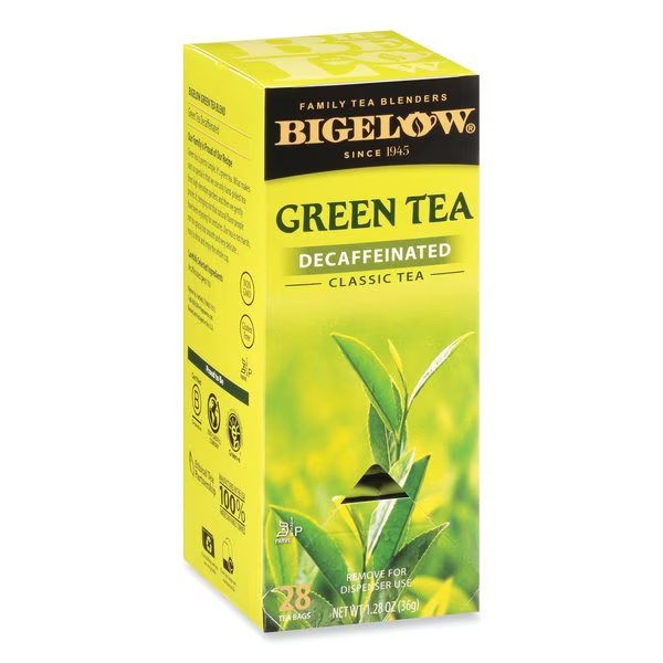 Decaffeinated Green Tea, Green Decaf, 0.34 lbs, PK28, Bigelow, Mfr#: RCB10347