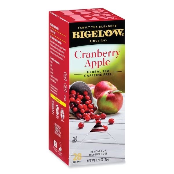 Cranberry Apple Herbal Tea, 28/Box, PK28, Bigelow, Mfr#: RCB004001